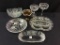 Group of Glassware Including Etched Glass