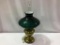 Brass Electrified Kerosene Lamp w/ Dark