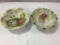 Lot of 2 Floral Painted Bowls-Marked