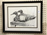 Framed Duck Picture-Signed