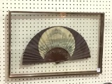 Framed in Glass Vintage Folding Fan