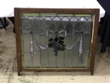 Lg. Ornate Stained Glass Window (2 Sm. Cracks