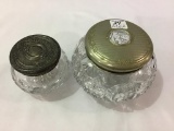 Pair of Glass Powder Dishes Including