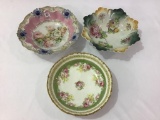 Set of 3 Floral Hand Painted Bowls-