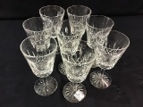 Lot of 8 Waterford Lismore Water Goblets-