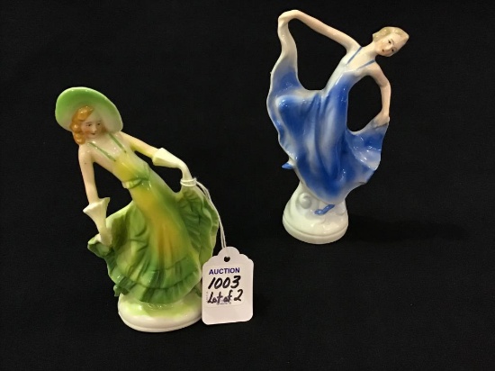Pair of Dancing Girl Figurines Including