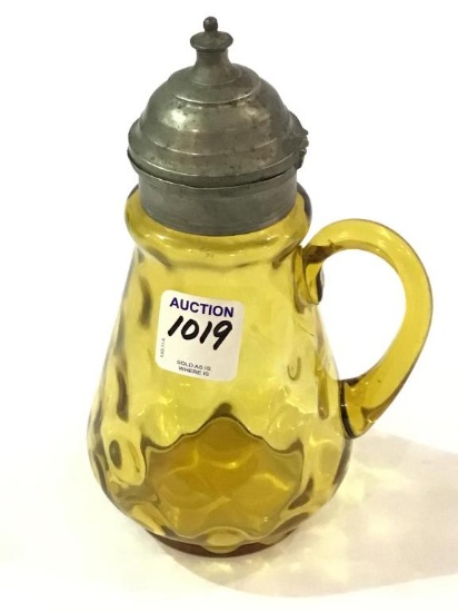 Amber Glass Syrup (7 Inches Tall)