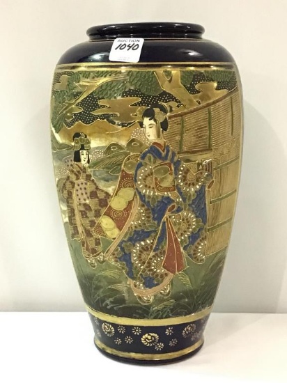 Japanese Satsuma Vase-12 Inches Tall
