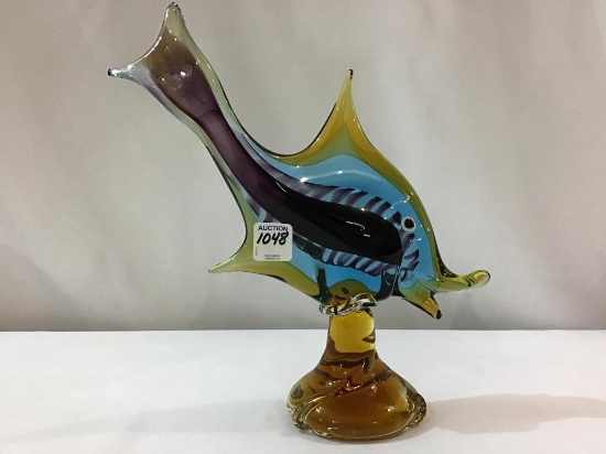 Vintage Murano Glass Fish (11 Inches Tall)