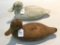 Lot of 2 Un-Painted Wood Decoys
