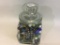 Glass Jar Filled w/ Approx. 300 Various Marbles