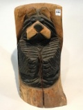 Carved Wood Bear (17 Inches Tall)
