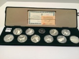 Olympic Coin Set Consisting of 10 Sterling Silver