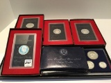 Group of Coins Including 4-Ike Proof Dollars