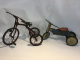 Lot of 2 Including Vintage Child's Tricycle