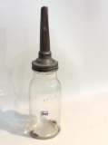 Vintage Oil Bottle Marked Jiffy Oiler Mfg. Co