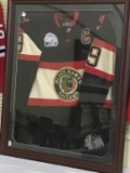 Lg. Framed Reedbok Black Hawks Hockey