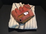 Vintage Baseball Uniform & Baseball Glove