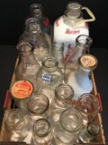 Lot of 16 Various Milk Bottles Including