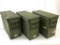 3 Lg. Metal Green Ammo Containers