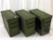 3 Lg. Metal Green Ammo Containers