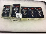 Lot of 5 Full CCI 22 LR Cartridges Including 3-