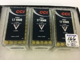 3 Full Boxes of CCI FMJ 17 HMR Cartridges