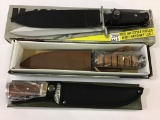 Lot of 3 Contemp. Knives w/ Sheaths-NIB  Including