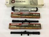 Lot of 3 Rifle Scopes w/ Boxes  Including Simmons