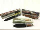 Lot of 3 Contemp. Knives w/ Sheaths-NIB  Including