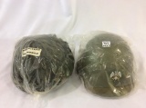 Lot of 2 Contemp Steel Pot  Military Helmets