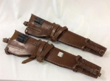 Lot of 2 Leather Rifle Holsters Marked