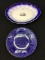 Set of 2 Flo Blue Plates Including Plate Marked