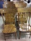 Lot of 6 Very Nice Matching Pressed Back Oak