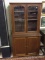 Two Piece Cabinet w/ Glass Front Doors &