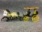 Metal Horse Drawn Buggy w/ 2 Figures