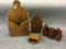 Group of 4 Various Wall Hanging Wood Boxes