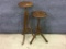 Lot of 2 Wood Plant or Candle Stands