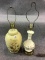 Lot of 2 Floral Design Table  Lamps