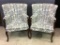 Lot of 2 Upholstered Wing Back Chairs