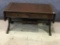 Duncan Phyfe  Two Drawer Coffee Table w/ Leather