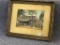 Antique Framed Sheep Picture by