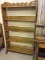Open Shelf Bookcase w/ Spoon Carved Crest