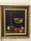 Contemp. Framed Fruit & Wine Painting