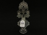 Ornate Glass Perfume Bottle w/ Stopper