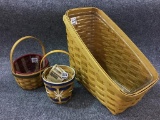 Lot of 3 Longaberger Baskets Including