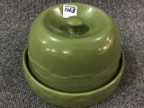 Longaberger Pottery Sage Green Covered