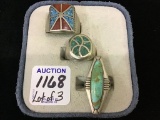 Lot of 3 Unmarked Silver Turquoise Rings