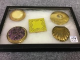 Lot of 5 Various Ladies Compacts