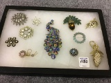 Collection of Ladies Costume Jewelry Pins